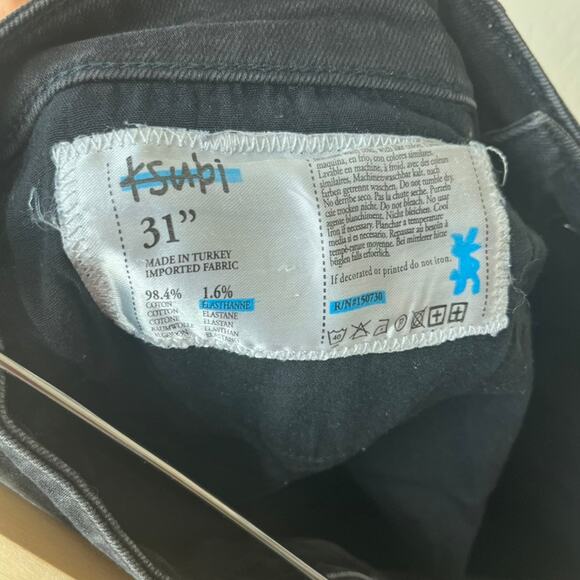 Ksubi Chitch Laid‎ Back Black Slim Fit Mid Rise Denim Jeans Men’s Size 31 - Picture 8 of 9